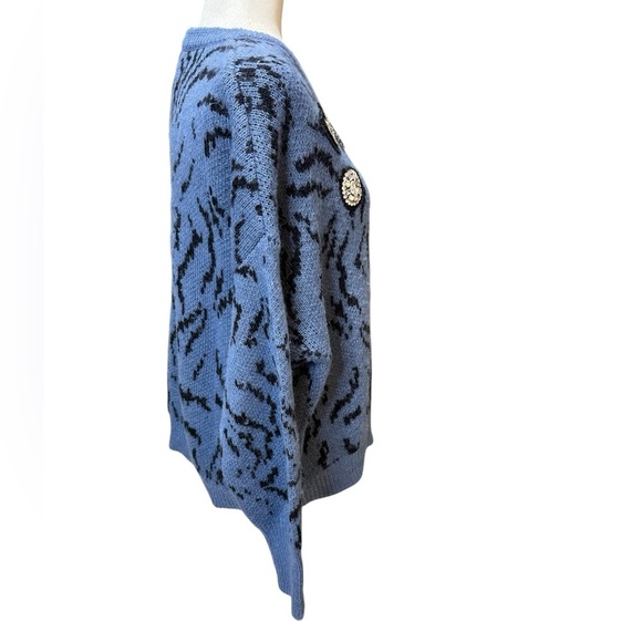 Cinq à Sept Paris Rhinestone Applique Wool Animal Patterned Sweater - Picture 4 of 9